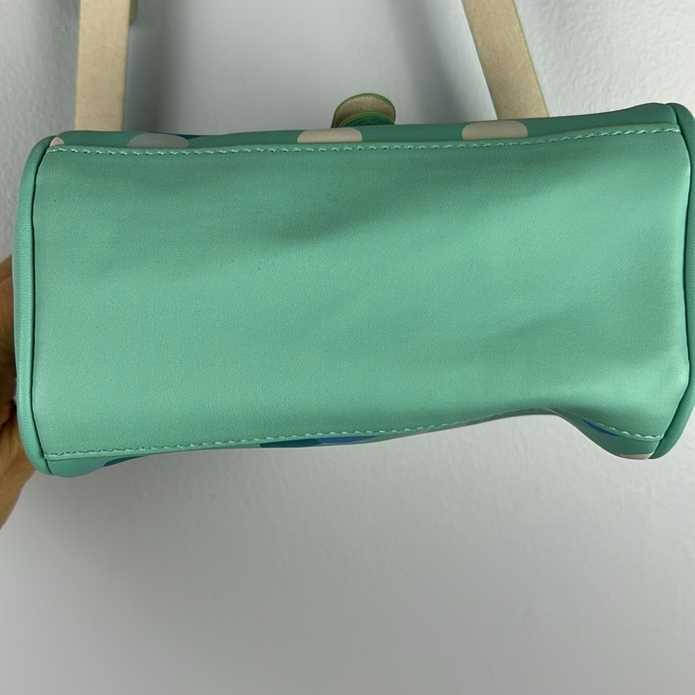 Cath Kidston Kids Retro Polka Dot Buckle Snap Closure Crossbody Bag Green Blue - Picture 9 of 14